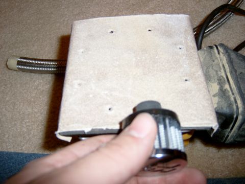 1995 Ford Bronco - The filter didn’t quite fit in the end of the tube, so I sanded it a bit.