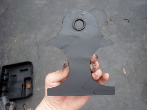 1995 Ford Bronco - I made a bracket out of steel I bought at Lowes to hold the tube and filter, the rubber “grommet” I used was a piece of the old breather tu…
