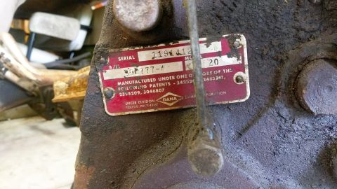 1969 Ford Bronco - D20 T case plate