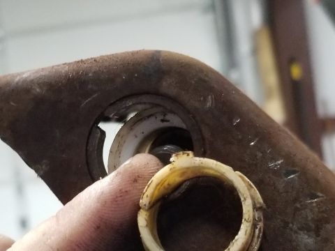 1995 Ford F-150 - Fortunately, this one hasn't worn into the steel box yet, so all it needs is a replacement (tight) bushing. New replacement bushing kits ([…
