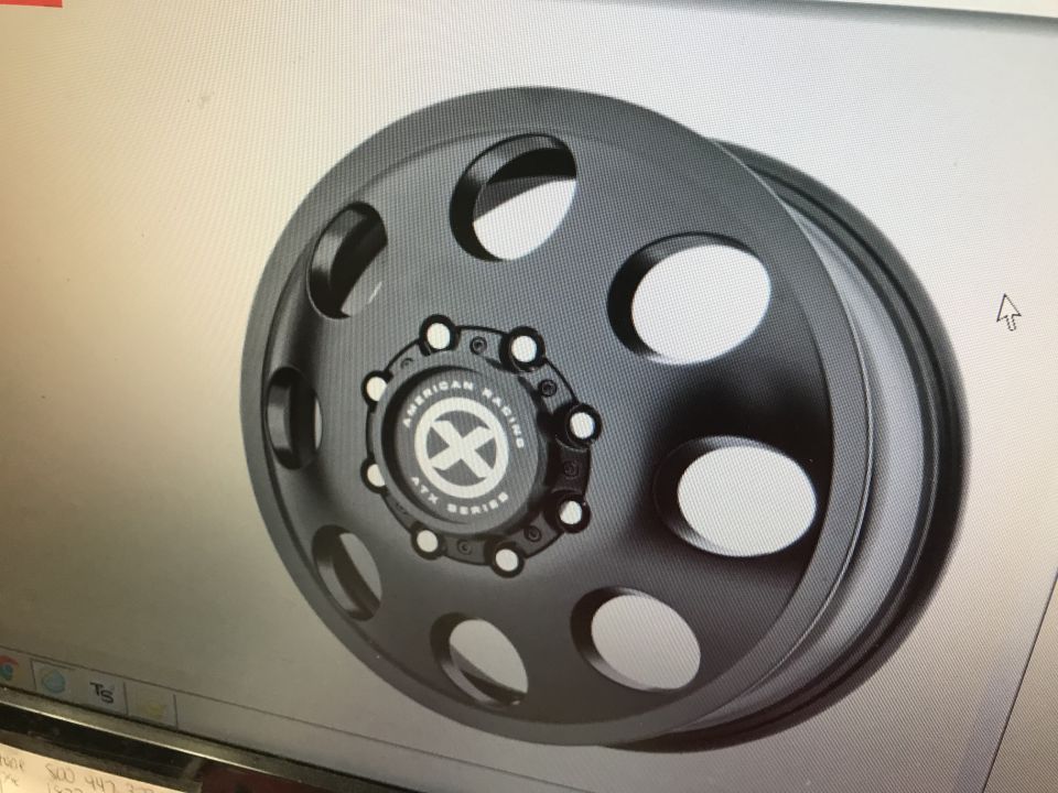 Black American Racing ATX Series wheel on a computer screen.