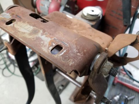 1995 Ford F-150 - I used the stack of washers in the background to pull the splines out of the bushing so I could set the lever back to its mark, and tighten…