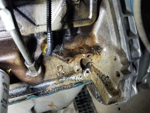1995 Ford F-150 - The stain on my floor is from the side cover gasket - it's probably original. [url=https://www.supermotors.net/registry/media/952406] https…