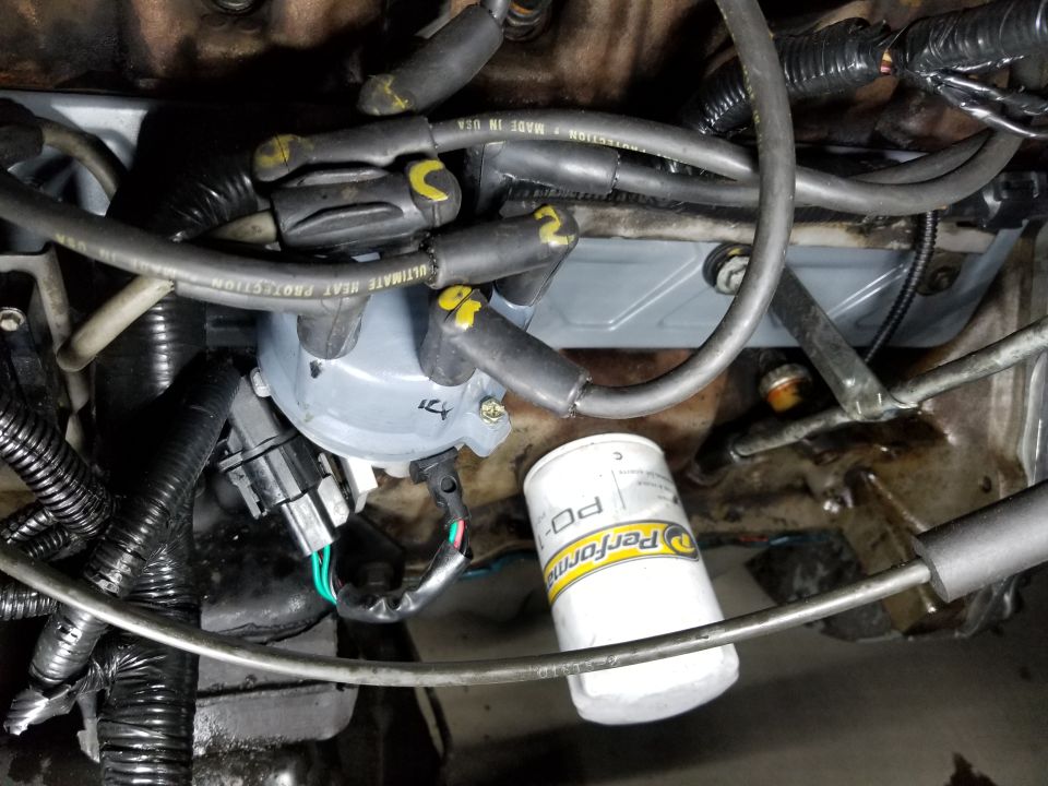 It has been idling for about 10 minutes now, and the leak is gone.