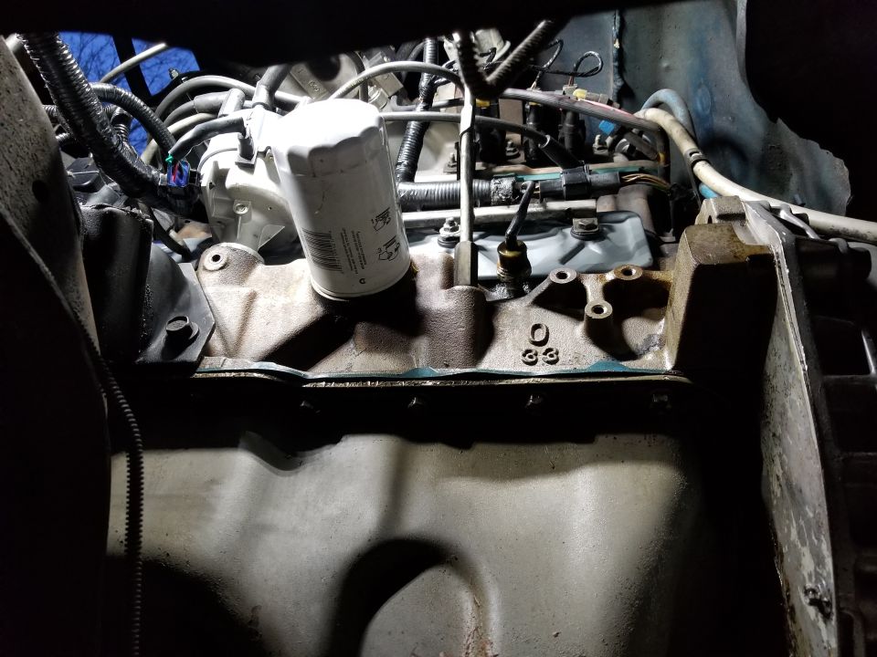 It has been idling for about 10 minutes now, and the leak is gone.