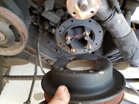 1996 Ford Bronco - ...and the back of the crank pulley should be flat.