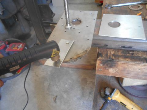 1992 Ford Bronco - Plasma cutter in use on a metal fabrication project.
