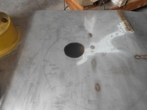 1992 Ford Bronco - This is a metal fuel tank with a hole in it, likely for a fuel pump or sender.
