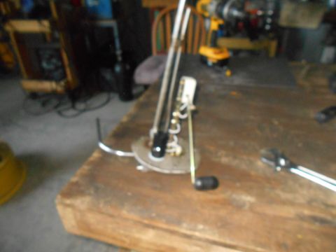1992 Ford Bronco - Fuel sending unit on a workbench, possibly for a Ford Bronco.