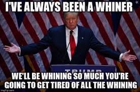 1992 Ford Bronco - Meme Donald Trump speaking at a podium with American flags, overlaid with text about whining.