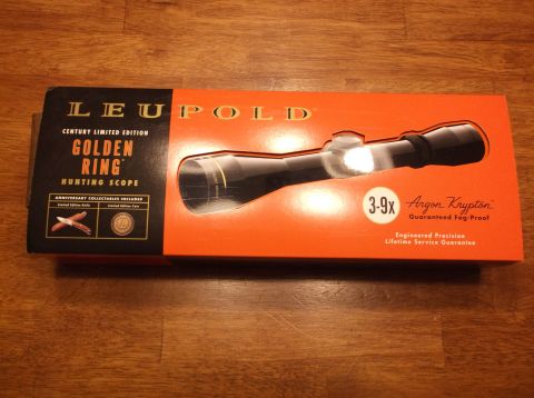 1995 Mercury Grand Marquis - A Leupold Golden Ring hunting scope is presented in its original packaging, highlighting its features and specifications.