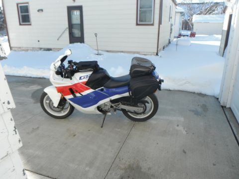 1989 Honda CBR600F - Cortec tank bag and Motocentric rear. plenty of room for everything I haul so far.