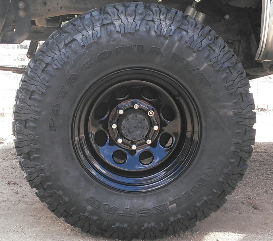 Front wheel and tire with Patagonia M/T text