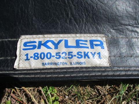 1996 Ford Bronco - Label for a Skyler soft top, including a phone number and location in Barrington, Illinois.
