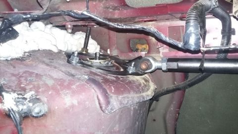 2000 Pontiac Grand Prix - Close-up view of an adjustable suspension strut rod assembly, likely a performance upgrade.