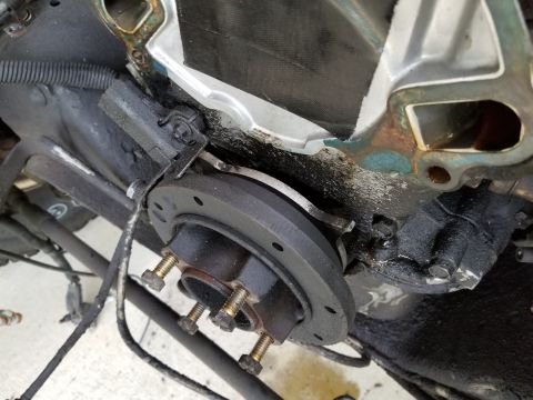 1996 Ford Bronco - Misfire sensor & tone ring behind the harmonic balancer ('96-only) on a 5.8L (5.0L same; 4.9L similar).