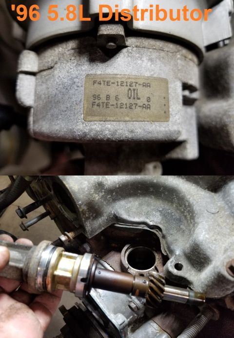 1996 Ford Bronco - Distributor tag & drive gear for roller cam. Eventually, I taped off the tag & gear, sandblasted the Aluminum, and clearcoated it before in…
