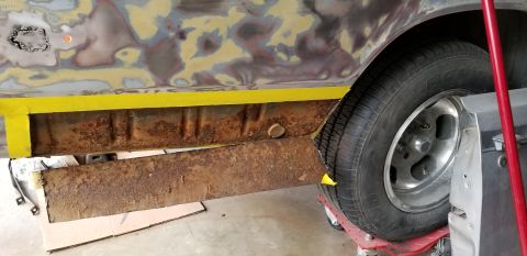 1974 Plymouth Duster - Rust removal Pass side