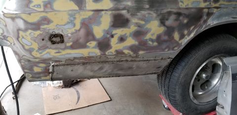 1974 Plymouth Duster - first quarter repair job ever