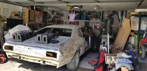 1974 Plymouth Duster - waiting to get painted