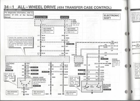 1996 Ford Bronco - All-Wheel Drive (4x4 Transfer Case Control - 1)