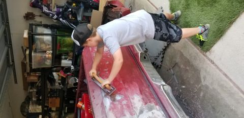 1966 Ford Ranchero - boy doing body work 2