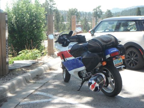 1989 Honda CBR600F - Tarmac Princess on my 222 mile journey this day.