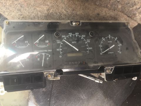 1996 Ford Bronco - This instrument cluster shows an odometer reading of RN0211, consistent with a 1996 Ford Bronco.