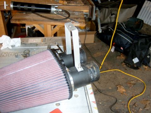 1995 Ford Bronco - After a day of driving I realized that there needed to be some kind of bracket on the other side of the filter so that the intake tubes did…