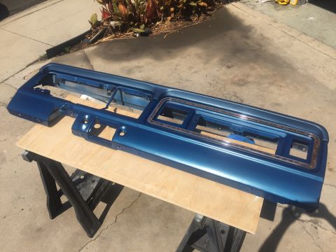 1978 Ford Bronco - Dashboard trim panel, likely for an older truck or SUV, is shown outdoors.