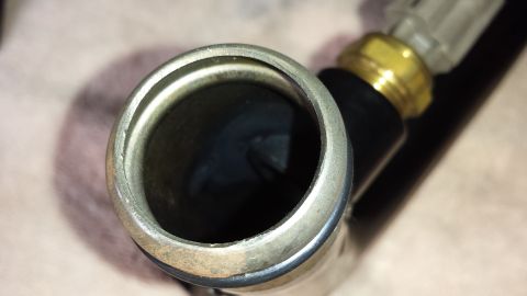 2005 Mercury Grand Marquis - Thermostat housing with attached sensor, likely a car part.