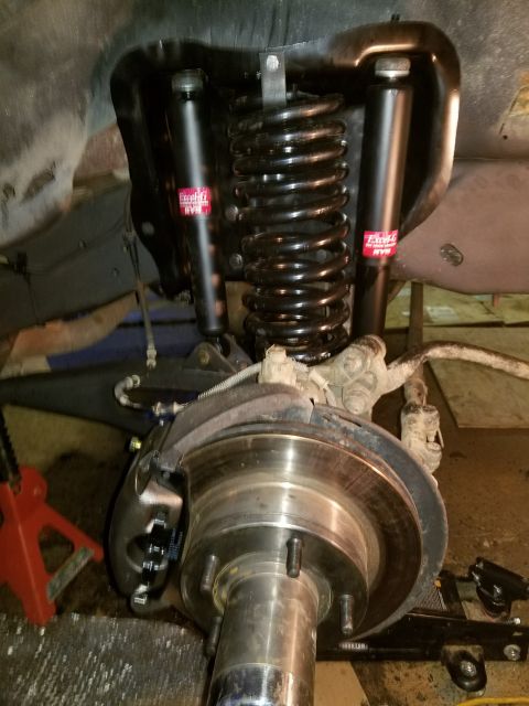 1996 Ford Bronco - 2/15/2018 New shock tower in place KYB shocks and Moog CC820 coil springs New hub, rotor, bearings, caliper, brake line