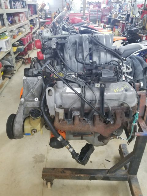1996 Ford Bronco - Continue prep, remove smog pump