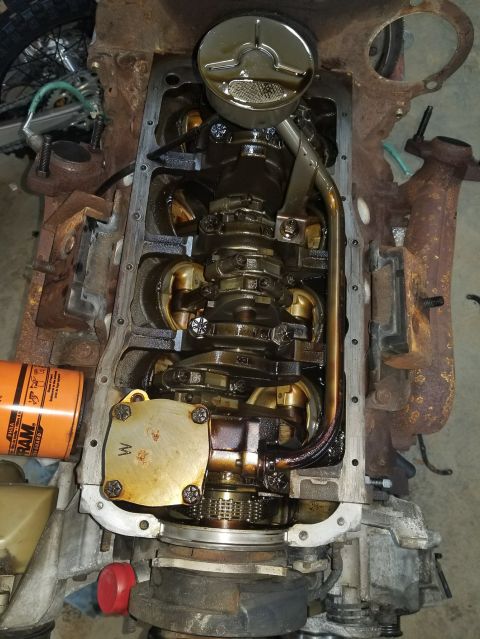 1996 Ford Bronco - Pan removed, pan and pickup in good shape