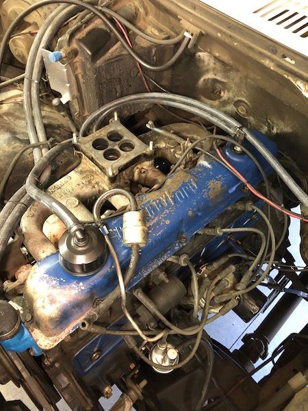 1981 Ford Bronco - This image captures the intricate details of a V8 engine, highlighting its components and wiring.