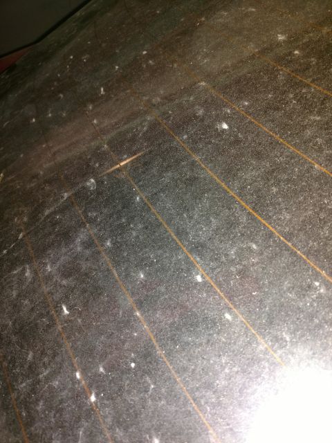 1989 Ford Probe — Dusty rear windshield with defroster lines