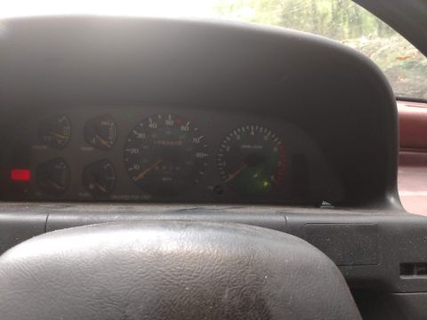 1989 Ford Probe - The odometer shows 68,636.75 miles on this vehicle's interior dashboard.