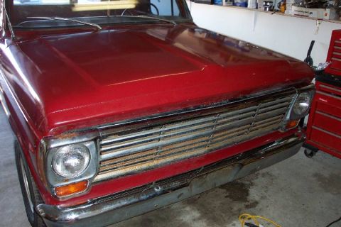 1968 Ford F-100 - The hood trim still needs to be installed and we've got a replacement '67 aluminum grille in the works.