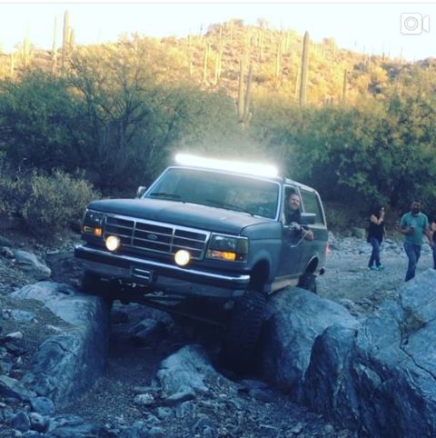 1991 Ford Bronco - This 1991 Ford Bronco is shown tackling a challenging rocky trail.