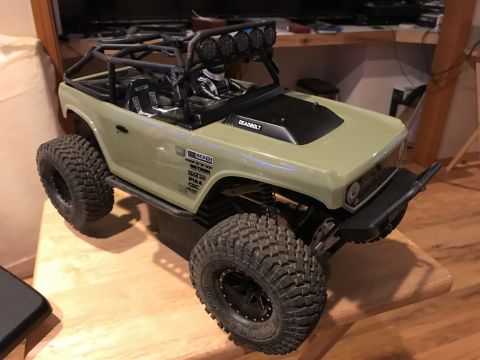 1989 Ford Bronco - This is a remote-controlled rock crawler toy truck, not a 1989 Ford Bronco.