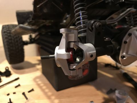 1989 Ford Bronco - This is a close-up view of a suspension component for a remote-controlled vehicle.