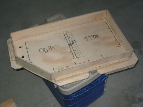 1989 Ford Bronco - After about 2 hours of cutting, measuring and liquid nails; this is what I came up with. (Before drilling and final adjustments were made.)