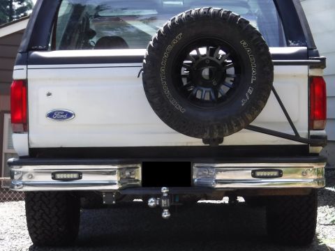 1992 Ford Bronco - Second rear bumper LED installed; ready for wiring...