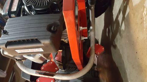 2007 Subaru Impreza - The image shows a close-up view of a lawn mower's engine and blade assembly, not a 2007 Subaru Impreza.