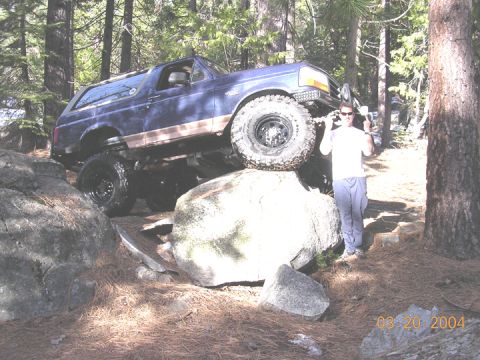 1994 Ford Bronco - long story, just giving the solute. this does put the tire size and rock into perspective. Im 6'3"