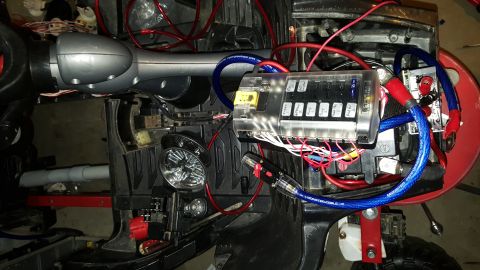 2007 Subaru Impreza - This image shows a detailed view of a vehicle's electrical system, focusing on the fuse box and associated wiring.