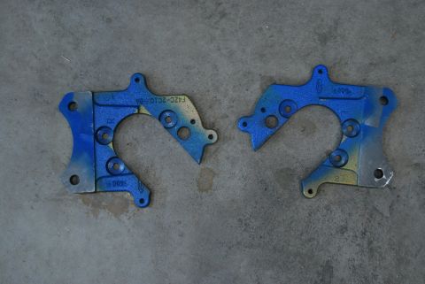 2002 Ford Ranger - Caliper brackets after cutting away for fitment
