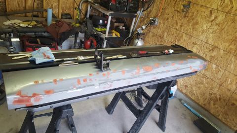 1995 Ford Bronco - The tailgate had a lot of paint chipping and pock marks that I thought I would address. Much like the rest of the truck, I ground down the…