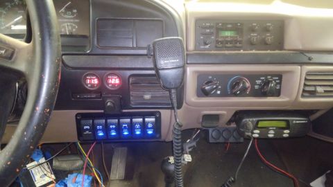 1996 Ford Bronco - I built a new control panel for controlling the lights on the truck. The old one only had 2 switches. I plan on having a lot more lights on…