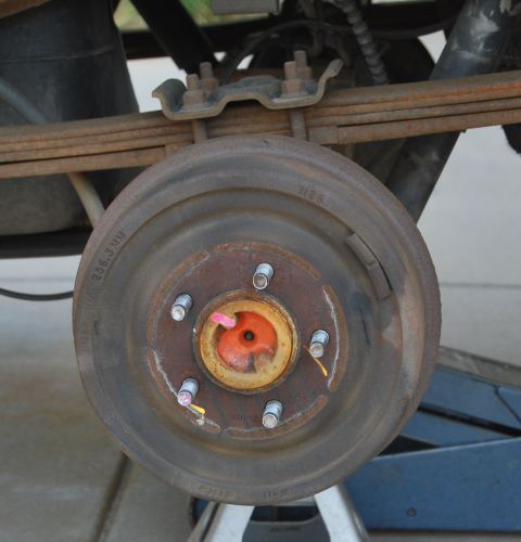 2002 Ford Ranger - left rear with wheel removed